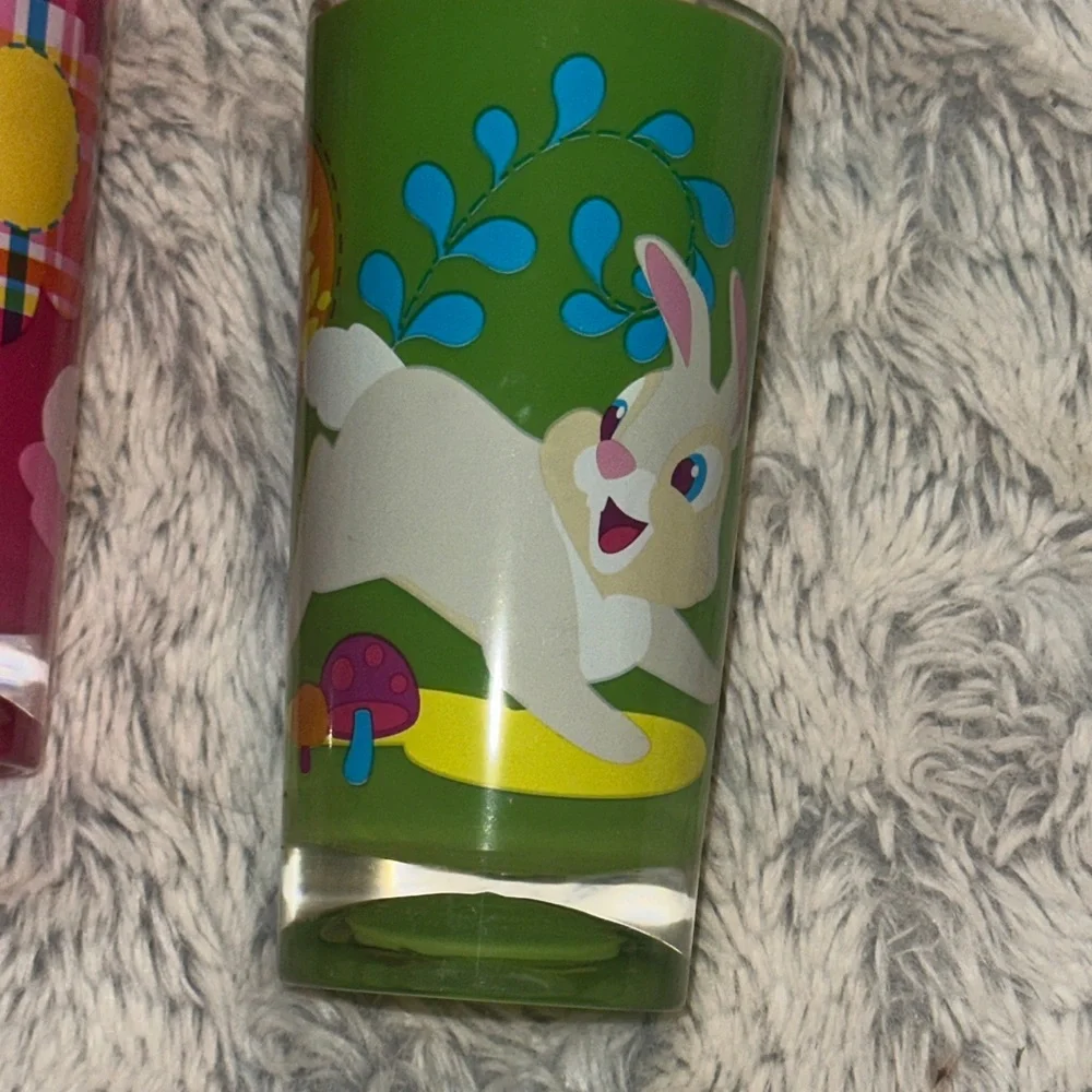 Disney Store Bambi‎ Set of 4 Cups Glasses Thumper Miss Bunny Flower